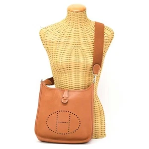HERMES Evelyne PM 1 Epsom Leather Shoulder Bag 2005 Gold (Light Brown) - Picture 1 of 16