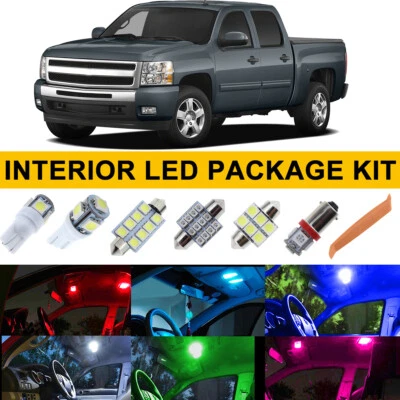 4X Bulbs LED Interior LED Dome Lights Package For Chevy Silverado 1500 1999-2013 - Image 1 of 4