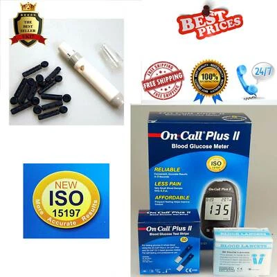 OCPIIHOME BLOOD DIABETIC SUGAR TEST MONITOR +50 GLUCOSE STRIPS+50 Lancets+ Lanc