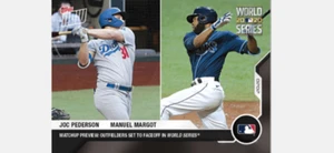 2020 TOPPS NOW WORLD SERIES OF PREVIEW CARD JOC PEDERSON MANUEL MARGOT #WSM-9 - Picture 1 of 1