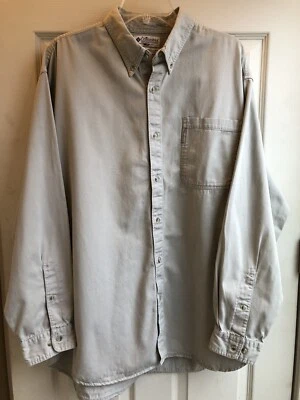 Columbia SportsWear Size XXL 2XL Shirt Shooting Hunting Outdoor LS Beige Cotton  - Image 1 of 4