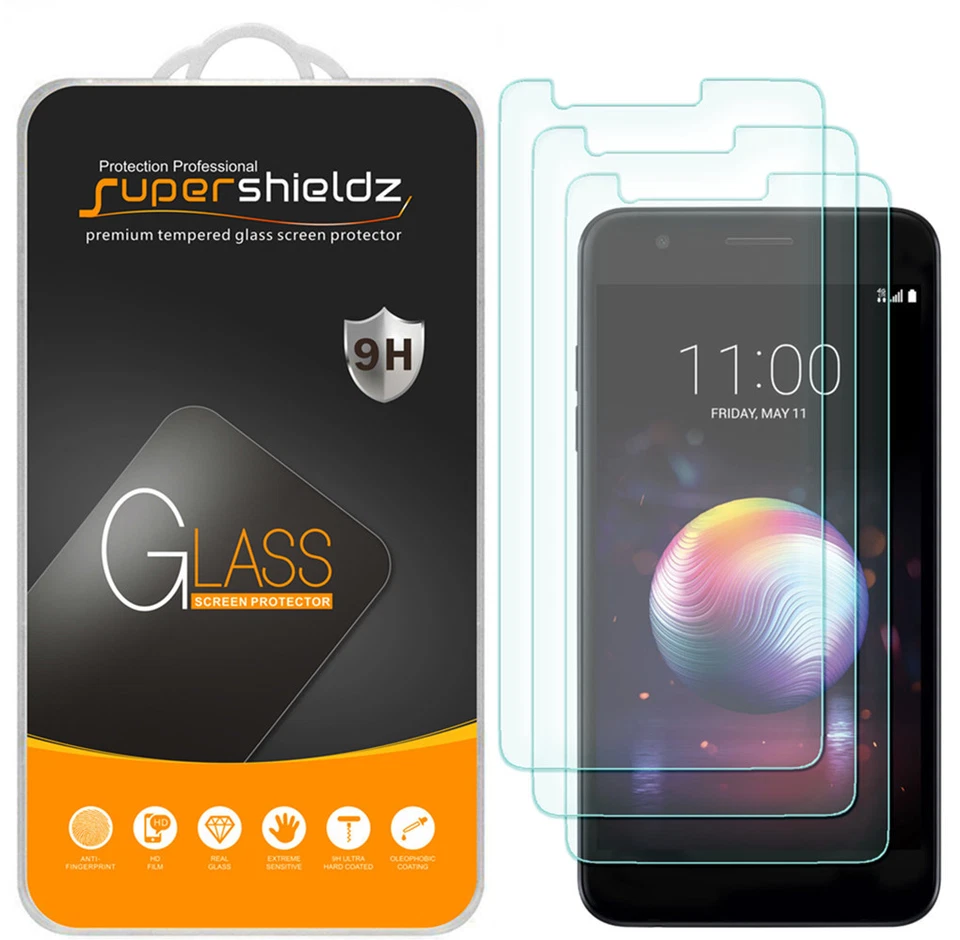 3X Supershieldz Tempered Glass Screen Protector Saver for LG Xpression Plus - Image 1 of 4