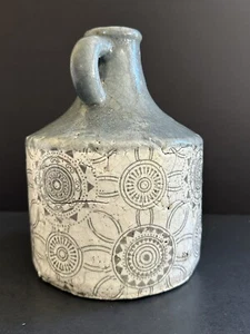 Pottery Jug Vase Rustic Primitive Country Farmhouse Home Decor Industrial Gray - Picture 1 of 22