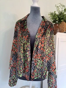 Chaqueta Anthropologie VELVET Frente Abierto Talla 12 Floral Caprichoso Hada - Imagen 1 de 11