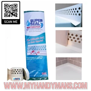 Super Seal Waterstop Bath and Shower Tray Waterproof Flexible Sealing Kit - Picture 1 of 9
