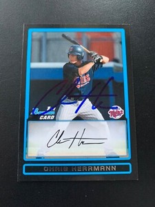 Chris Herrmann Signed 2009 Bowman Draft Card Minnesota Twins Autograph COA