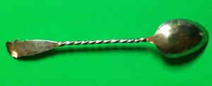 Cuchara de plata esterlina india antigua única navajo con mango retorcido facial de perfil - Imagen 1 de 10