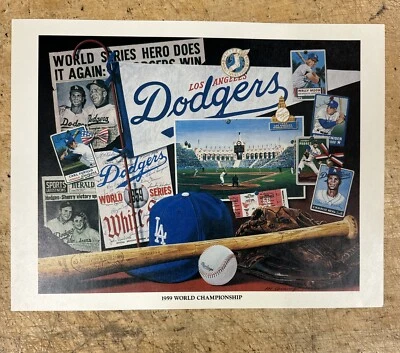 LOS ANGELES DODGERS 8.5"x11" Litho Print by CORNING 1959 WORLD CHAMPIONSHIP - Image 1 of 3
