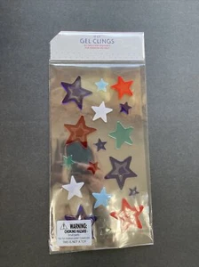 NEW USA Red White And Blue Stars 4th of July Gel Window Stickers Clings 17 ct - Picture 1 of 3