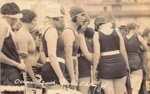 Ocean Beach NJ Badeanzug Frauen Echtfoto - Bild 1 von 1
