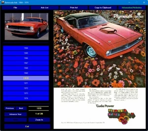 Plymouth Barracuda Anzeigen 1964 - 1974 digitale Sammlung - Bild 1 von 3