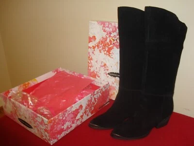Chinese Laundry Womens Split Suede Black Knee High Boots 7M New In Box - Image 1 of 2