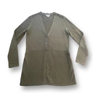 J. JIll olivgrüne Leinenmischung Long Strickjacke Pullover Damen Gr. XS Herbst - Bild 1 von 7