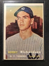 Bobby Richardson 1957 Topps Vintage Baseball Card #286 ROOKIE RC SP NICE Yankees