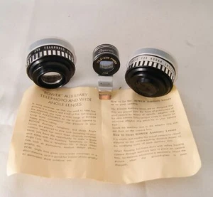 Bower Auxiliary Telephoto & Wide-Angle lens set w/optical viewer - Picture 1 of 5