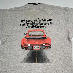 Vintage 90s Porsche It'll Fly Car Promo T-Shirt Mens Large Double Sleeve Collar - Bild 1 von 12