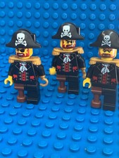 Lego Captain Brickbeard with Pirate Hat Minifigure 6243 6253 Lot Of 5