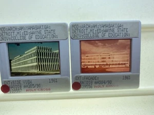 Minoru Yamasaki "Wayne State University" Japanische Architektur 2 35 mm Kunstdias - Bild 1 von 3
