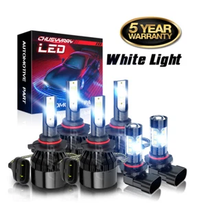 FOR Jeep Grand Cherokee 1999-2004 6x LED Headlight Bulbs Hi/Low Beam Fog Lights - Picture 1 of 24