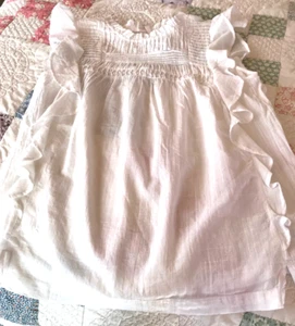 Feminine Blouse White with Tucks NEW w Tag - Picture 1 of 4