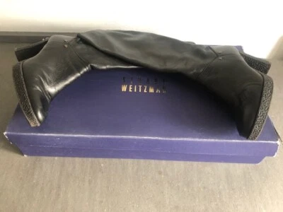 Stuart Weitzman original stivale nero nappa plateau donna tg 39/woman boots - Immagine 1 di 4