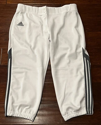 Adidas 9558W Diamond Queen White Black Women's Large Softball Baseball Pants - Image 1 of 4