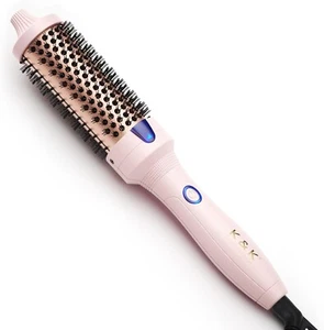 K&K Spazzola Termica 32mm Protezione Cheratina Fusto Riscaldato Volume Capelli Pettine Rosa - Foto 1 di 24
