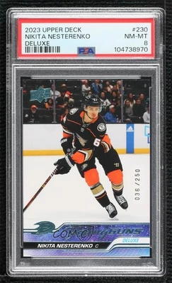 2023-24 Series 1 Young Guns Deluxe /250 Nikita Nesterenko #230 PSA 8 Rookie RC - Image 1 of 2