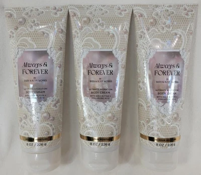Crema corporal hidratante ultra karité Bath Body Works ALWAYS & FOREVER 8 OZ lote de 3 Foto 1 de 3