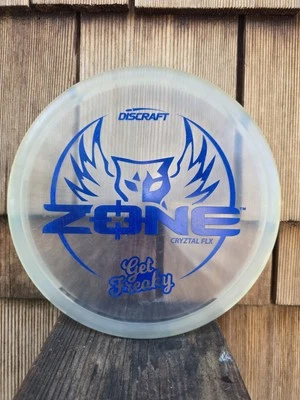 Discraft Brodie Smith CryZtal FLX Zone Putt And Approach Disc Clear W/ Blue Foil - Image 1 of 4