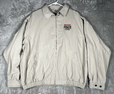 VTG WSOP World Series of Poker microfiber jacket SZ XXL 2XL Harrington Bomber - Image 1 of 4