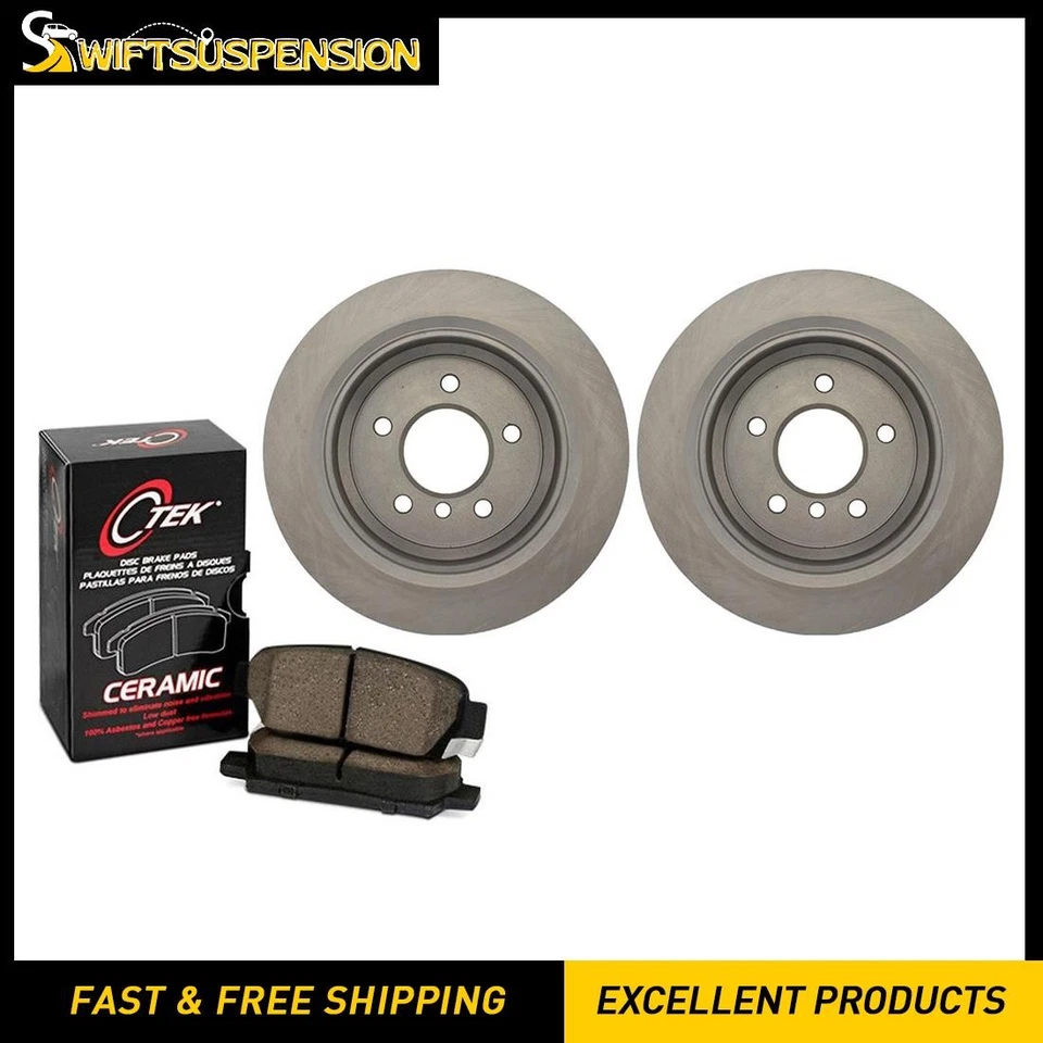 Juego de pastillas de freno de disco trasero C-Tek rotor de freno de disco 3 piezas para BMW 528i 1996-2000 Foto 1 de 4