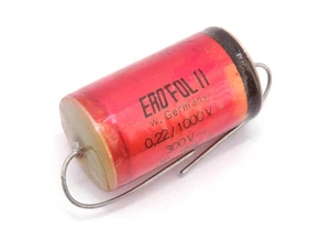 Roederstein EROFOL II 0.22uF 1000V/300V Film Capacitor Axial Kondensator Vintage - Picture 1 of 1