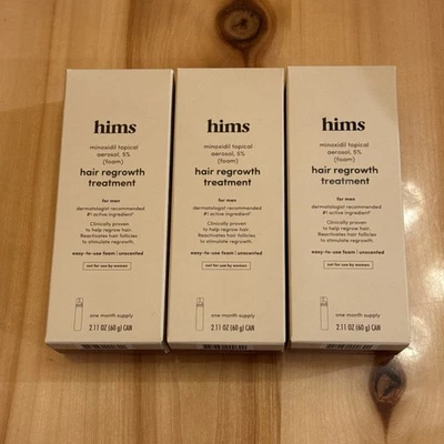 HIMS Extra Strength Hair Regrowth Treatment - Mens- 5% Topical Minoxidil 3 Pack - Image 1 of 3