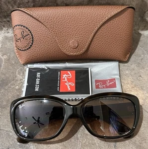 New Ray Ban 4101 Jackie Ooh Tortoise Frame Sunglasses Size 58 Glass Lenses - Picture 1 of 11