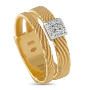 Anillo de diamantes Marco Bicego Masai bobina oro amarillo de 18 quilates 0,07 quilates MB19-070225 - Imagen 1 de 5
