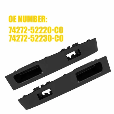 Ajuste 12-14 TOYOTA YARIS TRASERO IZQUIERDO DERECHO INTERRUPTOR DE BLOQUEO BISEL EMBELLECEDOR NEGRO OEM 2 piezas Foto 1 de 4