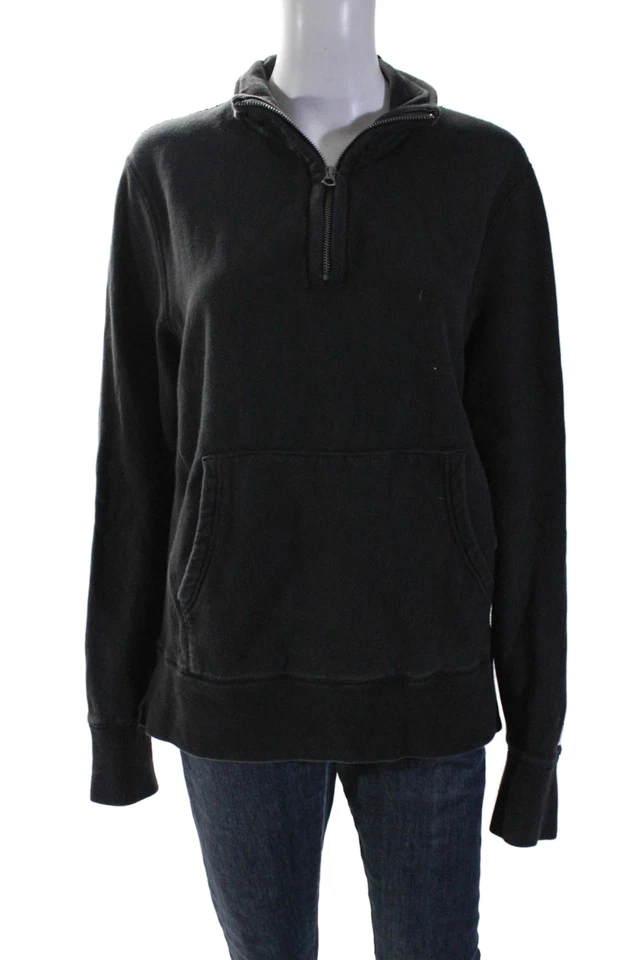Todd Snyder + Champion Womens Cotton Black Half Zip Pullover Sweatshirt Size M - Image 1 of 4