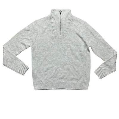 Новый с Ярлыками изумруд остров плетение мужчин XL белая шерстяная смесь Doolin четверть молнии свитер - Изображение 1 из 4