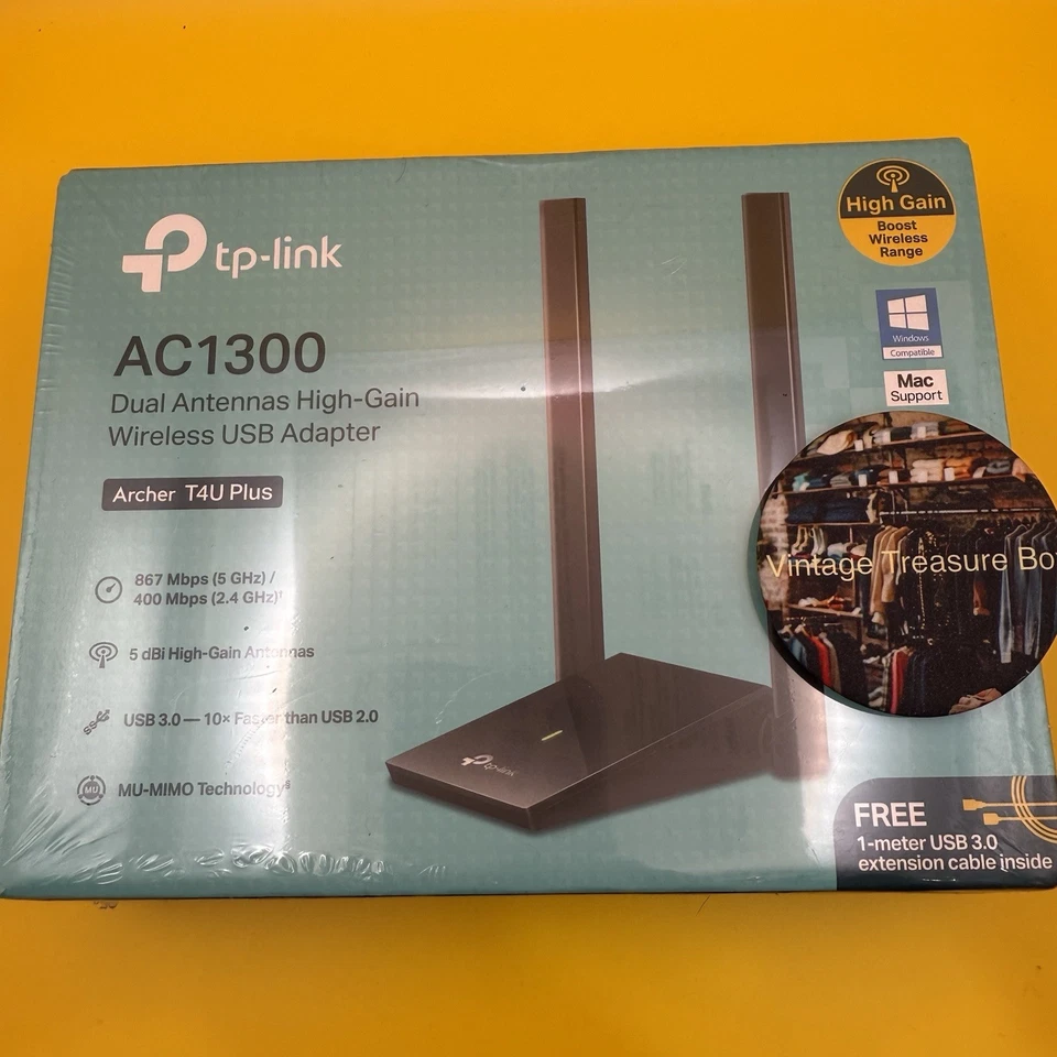 TP-Link Archer T4U Plus AC1300 Dual Antennas High-Gain Wireless USB Adapter - Image 1 of 4