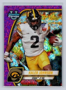2024 Bowman U Chrome #112 Kaleb Johnson Fuchsia Mini Diamond 015/125-Iowa - Picture 1 of 2