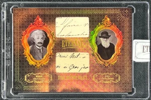 Charles Darwin Albert Einstein 2024 Eterno 37/99 Corte Carta Manuscrita Reliquia - Imagen 1 de 5