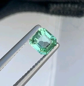 Piedra preciosa suelta rara turmalina cian afgana 0,72 quilates - 6 mm corte esmeralda octágono - Imagen 1 de 20