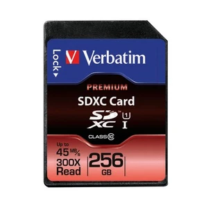 Verbatim Premium SDXC Memory Card Class 10 UHS-I U1 256GB 44026 - Picture 1 of 1