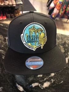 Grassroots Fresh Coast schwarze Ripstop-Mütze mit Druckknopflasche - Bild 1 von 4