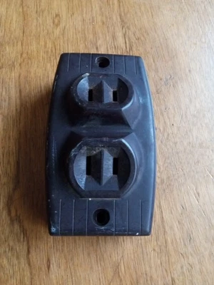 P&S Surfex Brown Receptacle VINTAGE Bakelite??? - Image 1 of 4