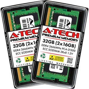 32GB 2x 16GB PC4-2666 ECC SODIMM Synology DiskStation DS1618+ DS2419+ Memory RAM - Picture 1 of 4
