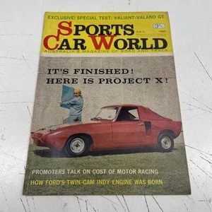 RETRO MANCAVE Magazine Advert Sports Car World 60s Ford Indy Race Track - Picture 1 of 12
