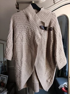 Kenar Beige Wrap Cardigan Size M 10 12 - Picture 1 of 6