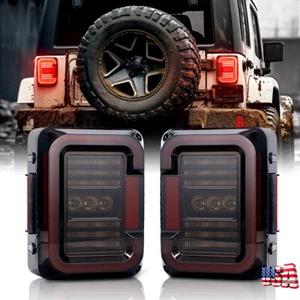 Luces traseras LED 2007-2018 para Jeep Wrangler JK 2X luces de funcionamiento giro de freno - Imagen 1 de 11